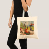 Tote Bag Affiche de cirque montrant des actes acrobatiques, (Devant (produit))