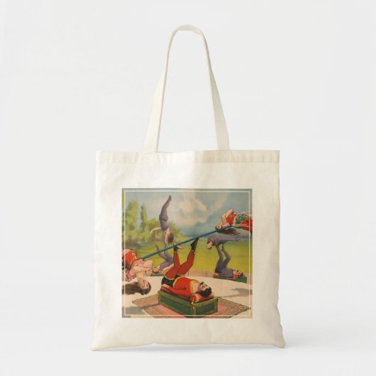 Tote Bag Affiche de cirque montrant des actes acrobatiques, (Devant)