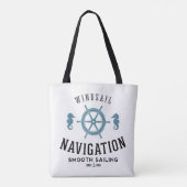 Tote Bag Affiche de navigation de Windsail (Dos)