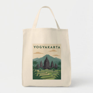 Tote Bag Affiche de voyage à Yogyakarta Indonésie