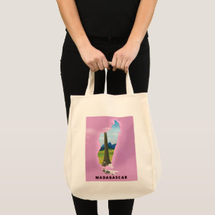 Tote Bag Affiche de voyage illustrée de Madagascar
