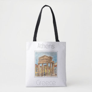 Tote Bag Affiche de voyage pour Athènes Grèce