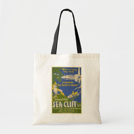 Tote Bag Affiche de voyage Promotion Sea Cliff, Long Island (Devant)