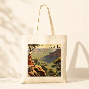 Tote Bag Affiche de voyage vintage Australie Canyon