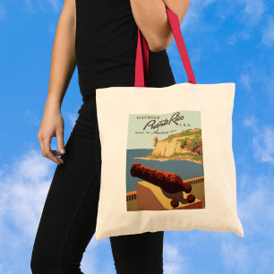 Tote Bag Affiche de voyage vintage, Découvrez Porto Rico !