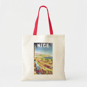 Tote Bag Affiche de voyage vintage, Nice, France Riviera fr