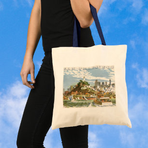 Tote Bag Affiche de voyage vintage San Francisco Bay Ferry