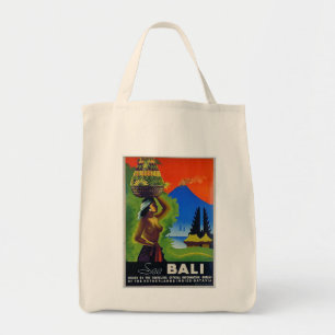 Tote Bag Affiche vintage de voyage de l'Indonésie Bali