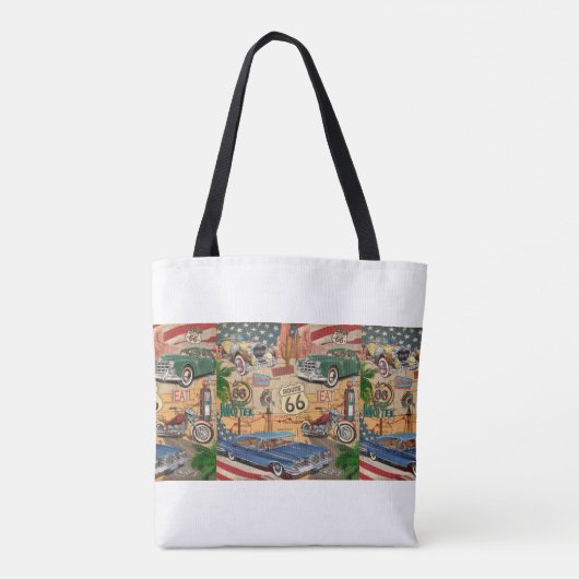 Tote Bag Affiche vintage Route 66. (Dos)