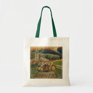 Tote Bag Affiche Vintage voyage Pour Les Abruzzes, Italie.