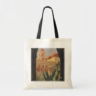 Tote Bag Affiche Vintage voyage Pour Palerme, Italie.