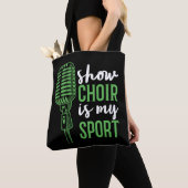 Tote Bag Afficher la chorale est mon sport (De près)