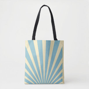 Tote Bag affiches vintages de sunburst bleu