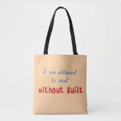 Tote Bag Affirmation de santé mentale sans culpabilité de r (Devant)