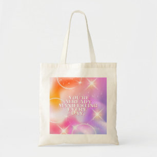 Tote Bag Affirmation quotidienne, Loi de l'attraction, Moti