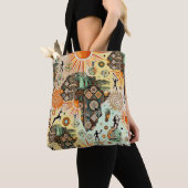Tote Bag Africa Map Decorative Tribal Elements Pattern (De près)