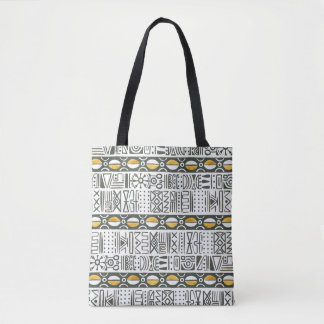 Tote Bag Africain ethnique, aquarelle motif sans couture.