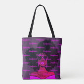 Tote Bag Africain Noir Naturel Afro Femme de Cheveux (Dos)