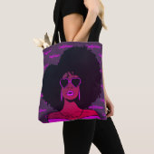 Tote Bag Africain Noir Naturel Afro Femme de Cheveux (De près)