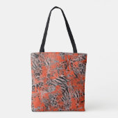 Tote Bag Africain, tribal. Noir, rouge, gris. (Dos)