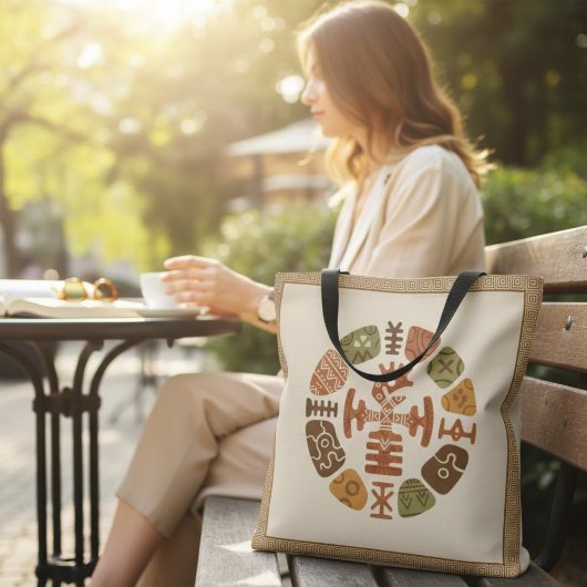 Tote Bag African Ethnic Motifs