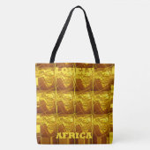 Tote Bag African Love Golden Yellow Art Motif Design (Devant)