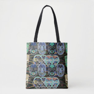Tote Bag African Masks V1