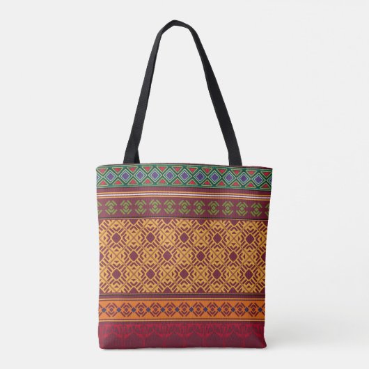 Tote Bag Afrique ornementale élégante : Motif ethnique indi (Dos)