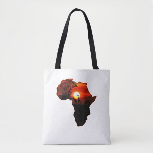 Tote Bag Afrique T Carte Chemise De L'Afrique Le Soleil Sud (Devant)