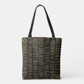 Tote Bag Afro-Luxe Gold Tribal (Dos)