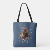 Tote Bag Afro Unicorn Festive Vacances Magique (Dos)