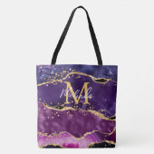 Tote Bag Agate des séquences de Parties scintillant violet  (Devant)