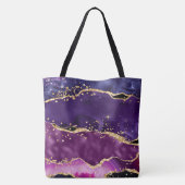 Tote Bag Agate des séquences de Parties scintillant violet  (Dos)