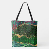 Tote Bag Agate Poster de animal Safari vert (Dos)