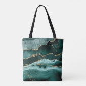 Tote Bag Agate Turquoise Turquoise Monogramme Parties scint (Dos)