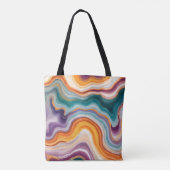 Tote Bag Agate violet, Turquoise et or (Dos)
