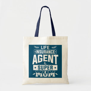 Tote Bag Agent D'Assurance-Vie Et Super Maman Actuarielle