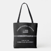Tote Bag Agent de correction de ligne d'argent mince person (Dos)