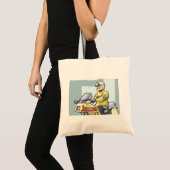 Tote Bag Agent de police à moto Exécution de la loi (Devant (produit))