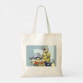 Tote Bag Agent de police à moto Exécution de la loi (Dos)