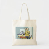 Tote Bag Agent de police à moto Exécution de la loi (Devant)