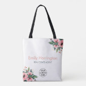Tote Bag Agent immobilier Blush Bloom Gray (Dos)