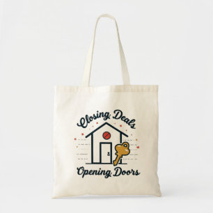 Tote Bag Agent immobilier « Closing Deals, Opening Doors »