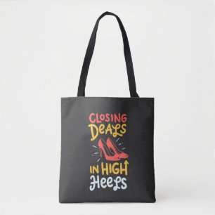 Tote Bag Agent immobilier - conclure des affaires en talons