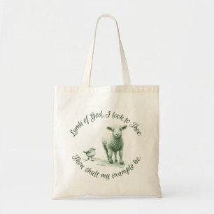 Tote Bag Agneau de Dieu Je regarde vers l'Hymne lyrique