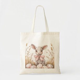 Tote Bag Agneau de printemps et Pastel Chasse aux oeufs de