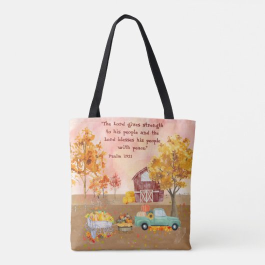 Tote Bag Agrafe Automne Inspirante Automne Avec Texte Perso (Dos)