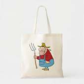 Tote Bag Agriculteur Transportant Une Fourche (Devant)