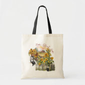 Tote Bag Agritourisme Bicyclette Sunflower Chats (Devant)