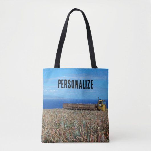 Tote Bag Agritourisme d'ananas Maui personnalisé Vue sur l' (Devant)